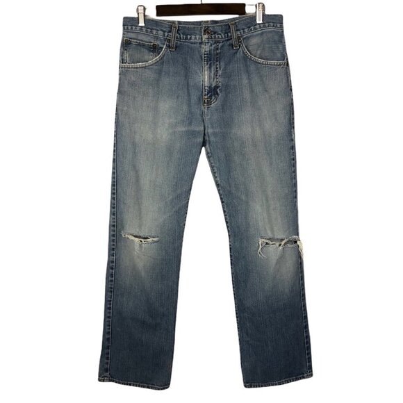 Ralph Lauren Light Wash Distressed Straight Leg Ashmore Jeans 32 X 30 - Picture 1 of 7